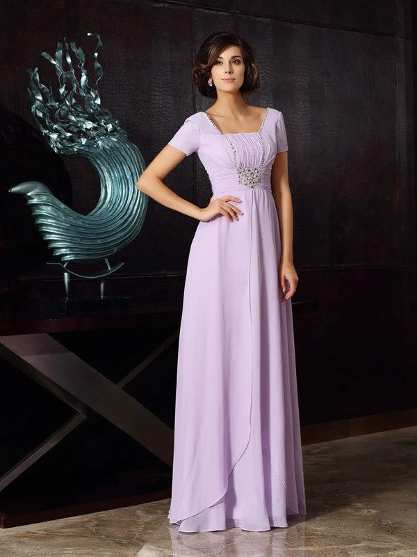 A-Line/Princess Square Beading Sleeveless Long Chiffon Mother of the Bride Dresses TPP0007182 A-Line/Princess Square Beading Sleeveless Long Chiffon Mother of the Bride Dresses TPP0007182