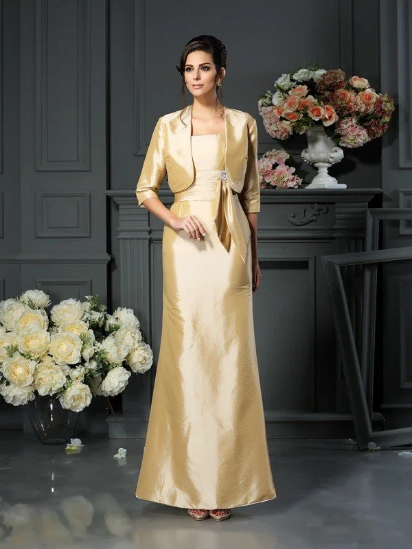 Sheath/Column Straps Bowknot Sleeveless Long Taffeta Mother of the Bride Dresses TPP0007334 Sheath/Column Straps Bowknot Sleeveless Long Taffeta Mother of the Bride Dresses TPP0007334
