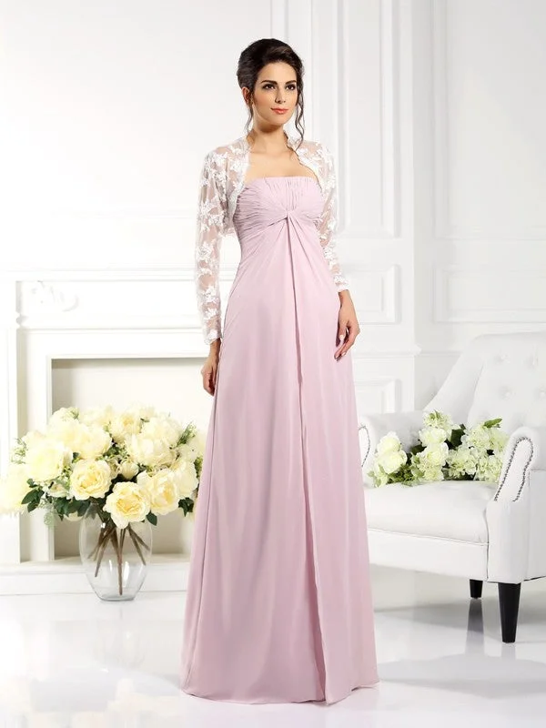 A-Line/Princess Strapless Lace Sleeveless Long Chiffon Mother of the Bride Dresses TPP0007331 A-Line/Princess Strapless Lace Sleeveless Long Chiffon Mother of the Bride Dresses TPP0007331