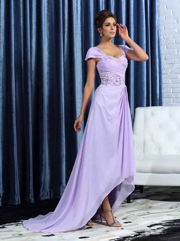 A-Line/Princess Straps Beading Sleeveless High Low Chiffon Mother of the Bride Dresses TPP0007246 A-Line/Princess Straps Beading Sleeveless High Low Chiffon Mother of the Bride Dresses TPP0007246