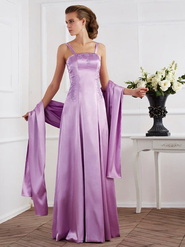 A-Line/Princess Spaghetti Straps Sleeveless Beading Long Elastic Woven Satin Mother of the Bride Dresses TPP0005304 A-Line/Princess Spaghetti Straps Sleeveless Beading Long Elastic Woven Satin Mother of the Bride Dresses TPP0005304