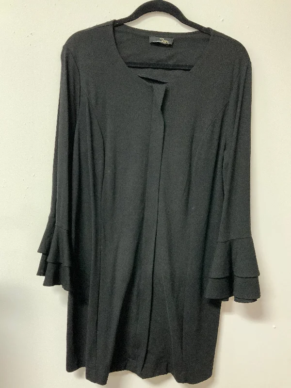 Suzanne Betro (S) black zipper bell sleeve dress