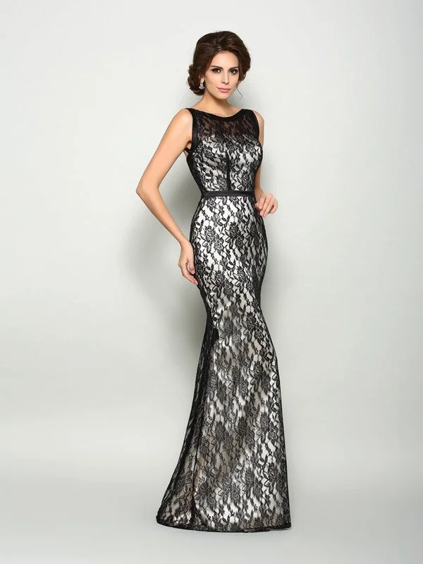 Trumpet/Mermaid Bateau Lace Sleeveless Long Elastic Woven Satin Mother of the Bride Dresses TPP0007255 Trumpet/Mermaid Bateau Lace Sleeveless Long Elastic Woven Satin Mother of the Bride Dresses TPP0007255