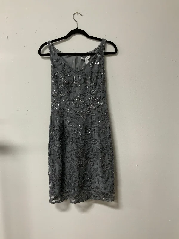 White Black (4) grey lace dress