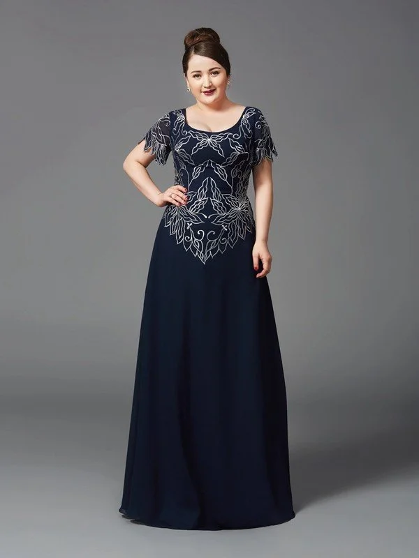A-Line/Princess Square Short Sleeves Long Chiffon Mother of the Bride Dresses TPP0007157 A-Line/Princess Square Short Sleeves Long Chiffon Mother of the Bride Dresses TPP0007157