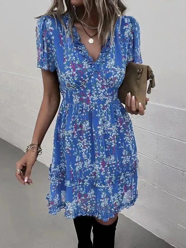 Floral Womens Mini Day Dress
