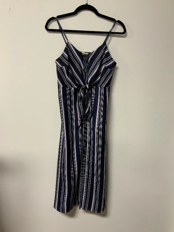 Mystree (S) navy stripe dress NWT