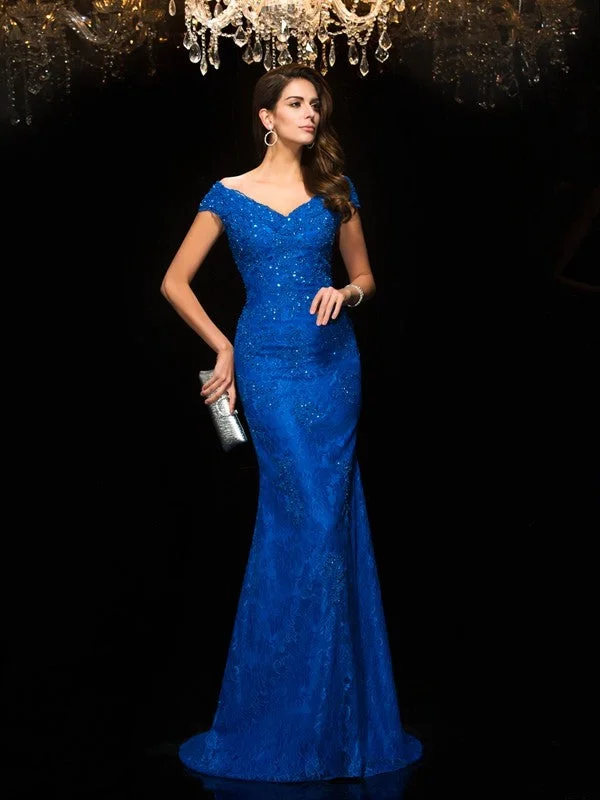 Trumpet/Mermaid V-neck Lace Sleeveless Long Lace Mother of the Bride Dresses TPP0002010 Trumpet/Mermaid V-neck Lace Sleeveless Long Lace Mother of the Bride Dresses TPP0002010
