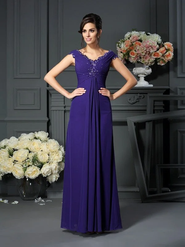 A-Line/Princess V-neck Beading Sleeveless Long Chiffon Mother of the Bride Dresses TPP0007212 A-Line/Princess V-neck Beading Sleeveless Long Chiffon Mother of the Bride Dresses TPP0007212