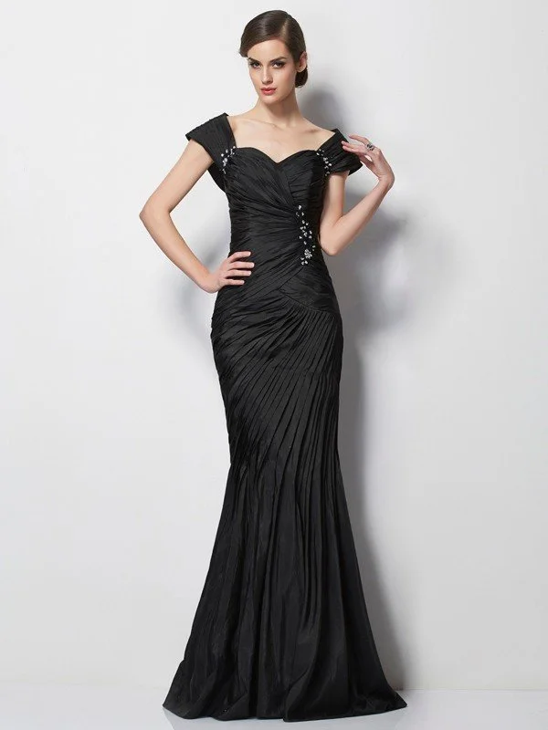 Trumpet/Mermaid Sweetheart Short Sleeves Beading Long Taffeta Mother of the Bride Dresses TPP0007277 Trumpet/Mermaid Sweetheart Short Sleeves Beading Long Taffeta Mother of the Bride Dresses TPP0007277