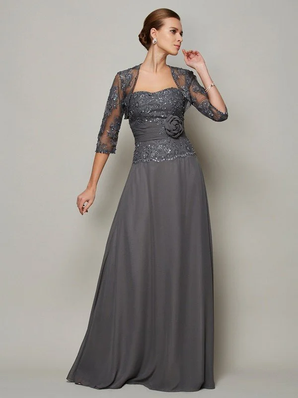 A-Line/Princess Sleeveless Applique Sweetheart Long Chiffon Mother of the Bride Dresses TPP0007225 A-Line/Princess Sleeveless Applique Sweetheart Long Chiffon Mother of the Bride Dresses TPP0007225