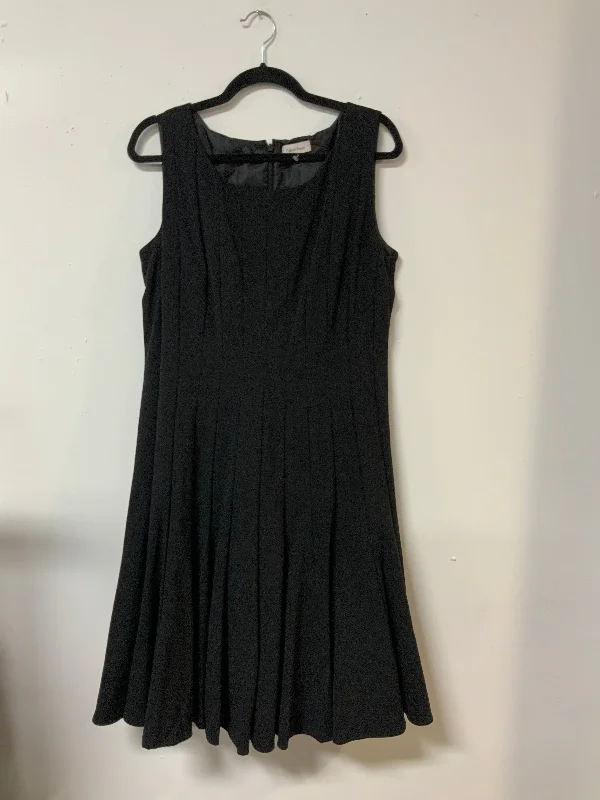 Calvin (14) black pleat dress