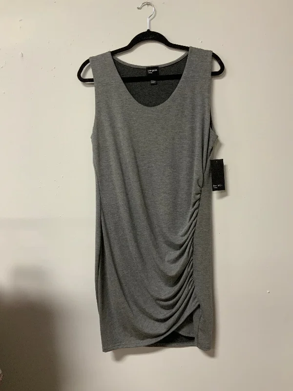 Free Press (L) Grey Side gather dress