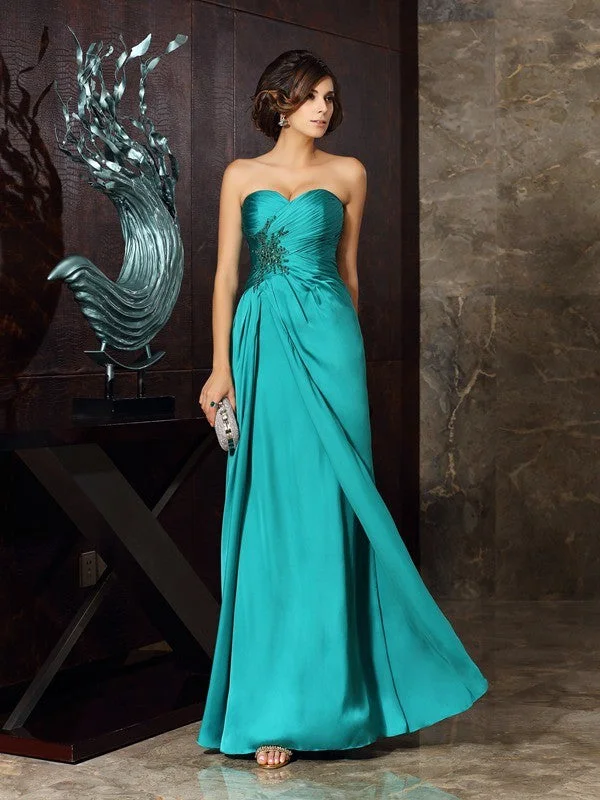 Sheath/Column Sweetheart Beading Sleeveless Applique Long Chiffon Mother of the Bride Dresses TPP0007044 Sheath/Column Sweetheart Beading Sleeveless Applique Long Chiffon Mother of the Bride Dresses TPP0007044