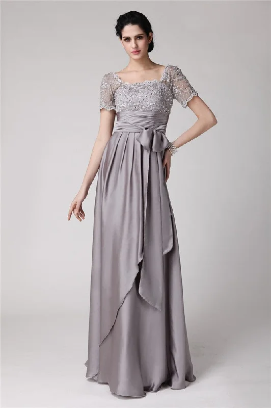 Sheath/Column Square Beading Applique Elastic Woven Satin Mother of the Bride Dresses TPP0007253 Sheath/Column Square Beading Applique Elastic Woven Satin Mother of the Bride Dresses TPP0007253