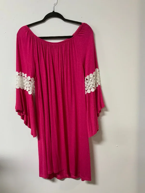 Southern Fried Chicks (L) pink dress NWT