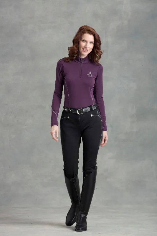 Arista Equestrian Long Sleeve Shirt with Bit & Stirrup Motif - Women's (Sale) Reg. Price 134.95 Elegant Silk Short Shirt