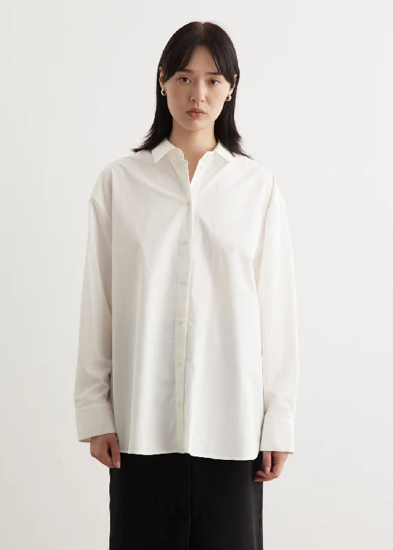 Cotton Poplin Shirt Cozy Cotton Short Tee