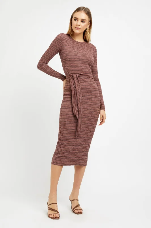 Dakota Midi Dress Comfortable Ribbed Midi Dress