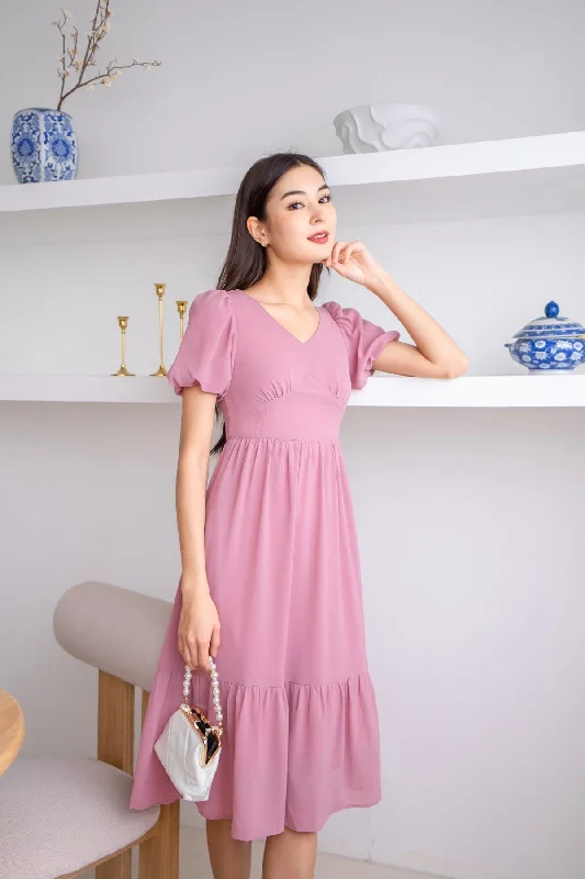 DIANA MIDI DRESS IN ROSE Comfortable Sleeveless Midi Dress