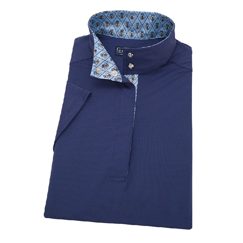 Essex Classics Ladies Queen Bee “Dusk” Navy Jumper Performance Short Sleeve Show Shirt Elegant Longline Short Shirt