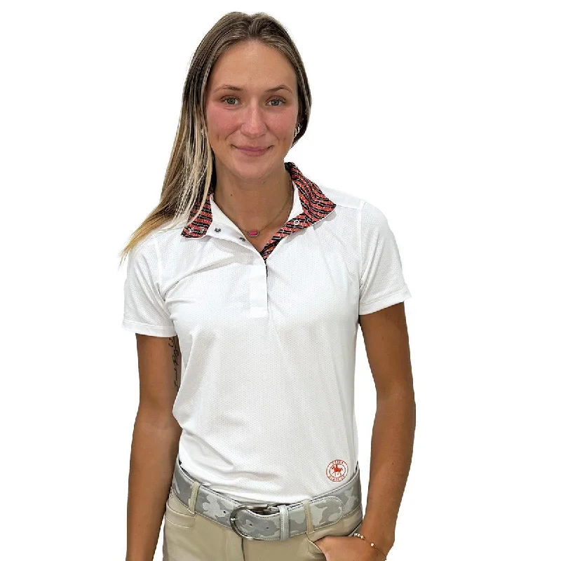 Essex Classics Ladies "Spurs & Straps" Talent Yarn Straight Collar Short Sleeve Show Shirt Comfortable Summer Short Shirt