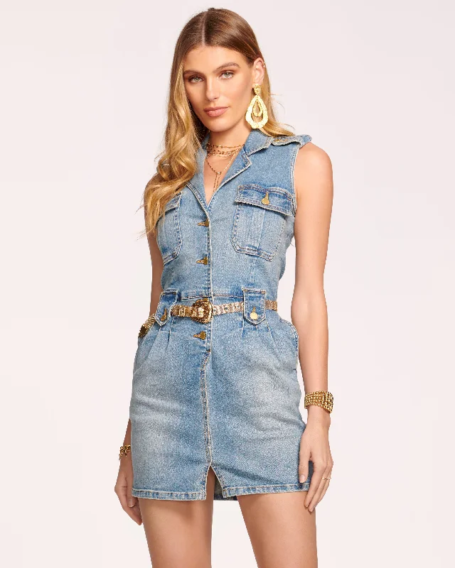 Hedi Denim Mini Dress Cozy Knitted Mini Dress