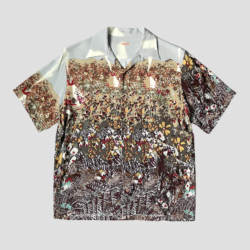 RAYON NAVAJO LAND HAWAIIAN SHIRTS Stylish Crew Neck Shirt