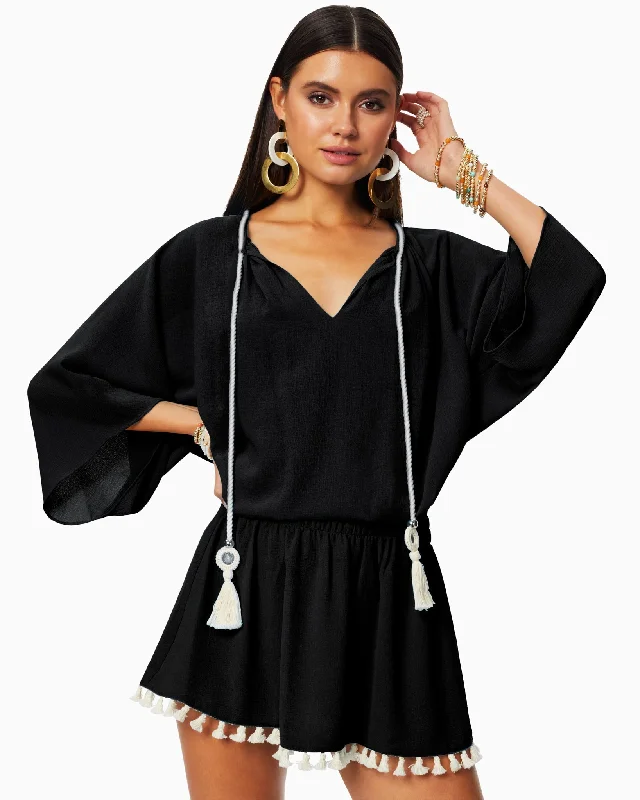 Katana Coverup Mini Dress Fashionable Off-Shoulder Mini Dress