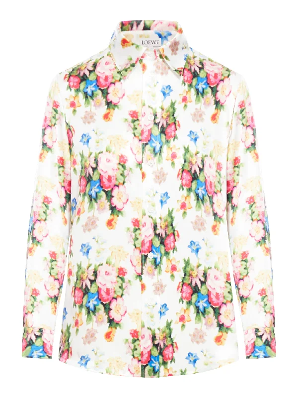 flower print shirt Modern Short Sleeve Top