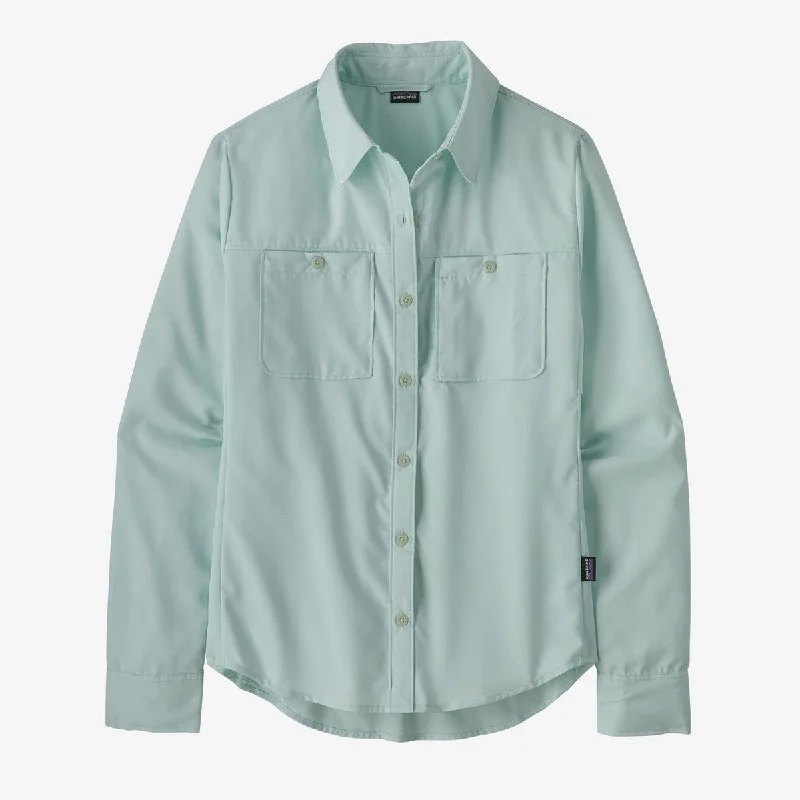 Patagonia Women's Long Sleeve Self Guided Hike Shirt Casual Cotton Short Shirt