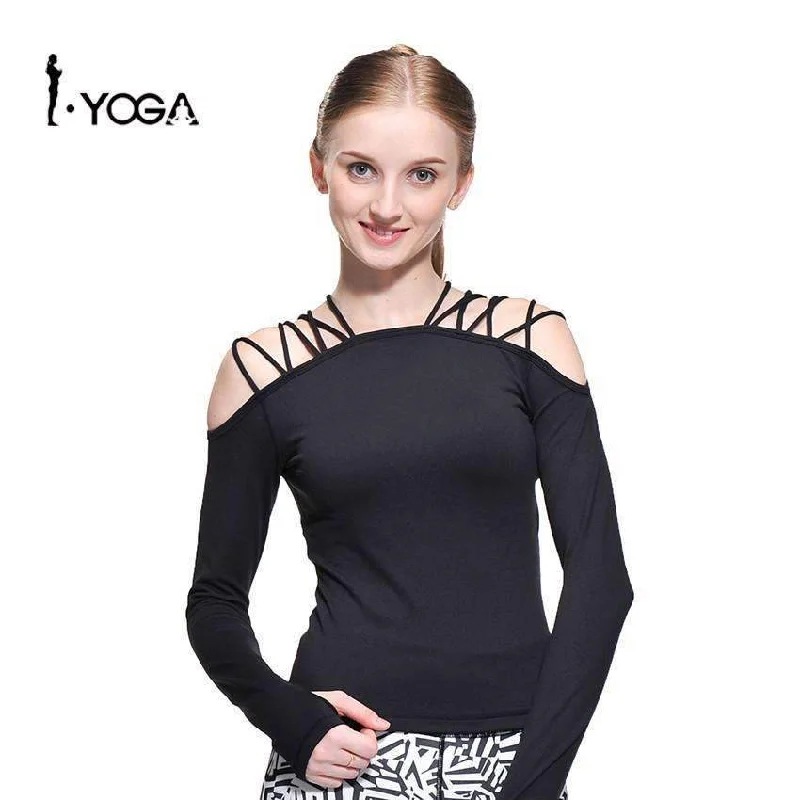 Sports Lacing Yoga Blusa Fitness Running Tanks Blouse Woman Gym Top T Shirts Outdoor Sportswear Clothing Jersey for women CXT011 Comfortable Fit Short Shirt