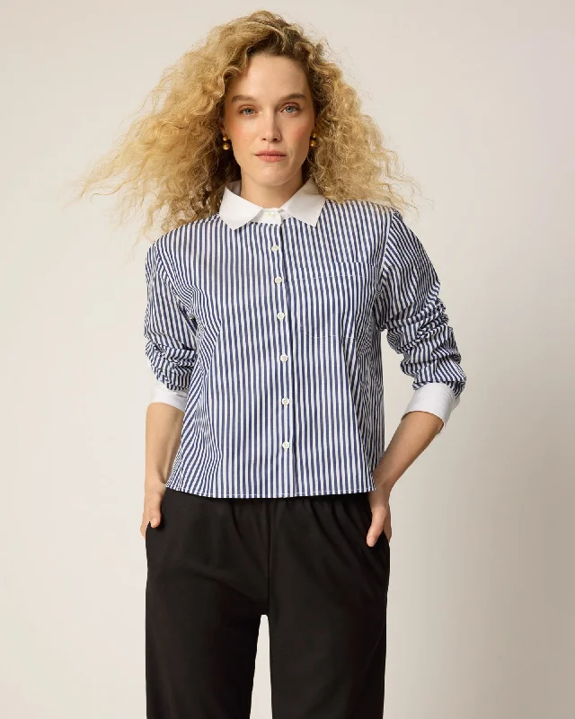 Coco Cropped Shirt Comfortable Fitted Short Sleeve