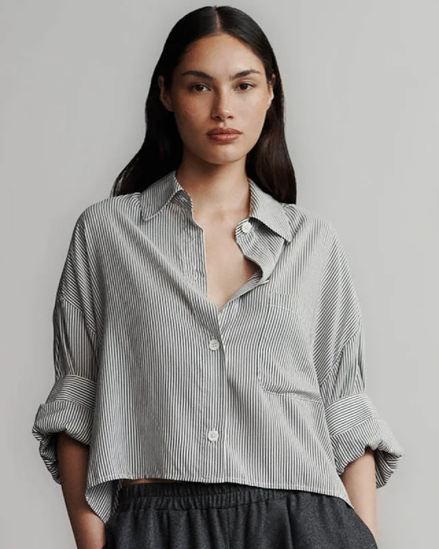 Next Ex Shirt Relaxed Cotton Short Blouse