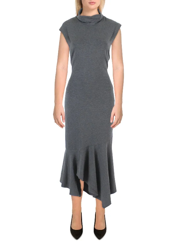 Womens Sleeveless Calf Midi Dress Fashionable A-Line Midi Dress