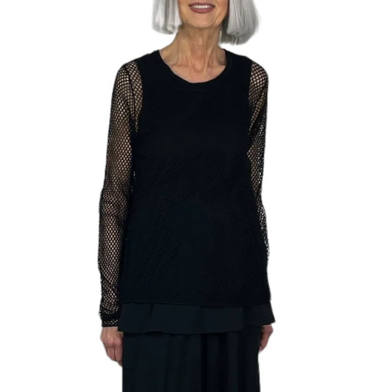 L/S MESH T-SHIRT Handmade Hand-knitted Hand-woven