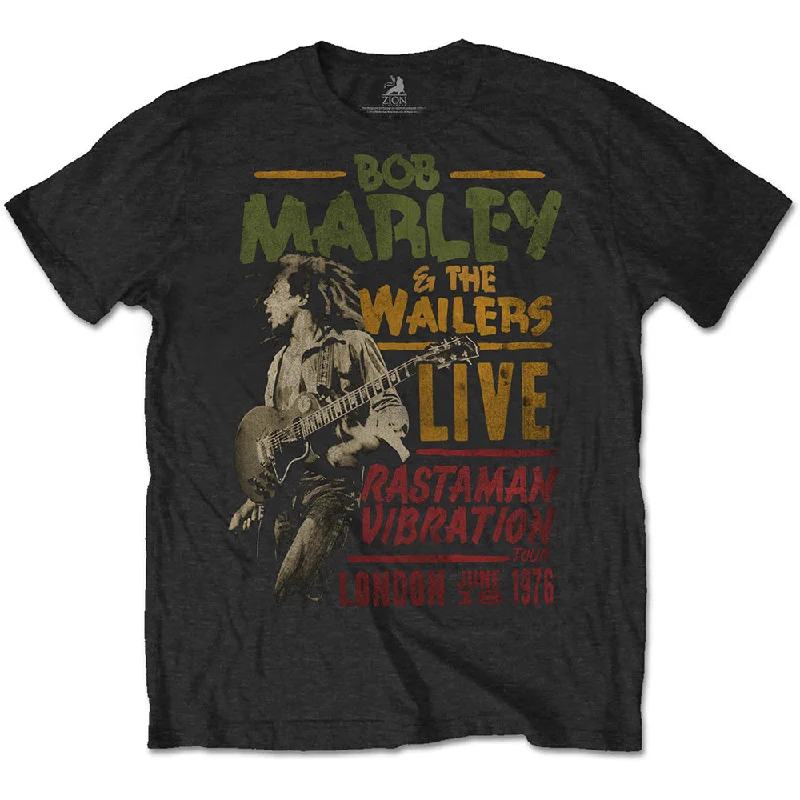 Bob Marley | Official T-Shirt | Rastaman Vibration Tour 1976 Hooded Caped Shawl Collar