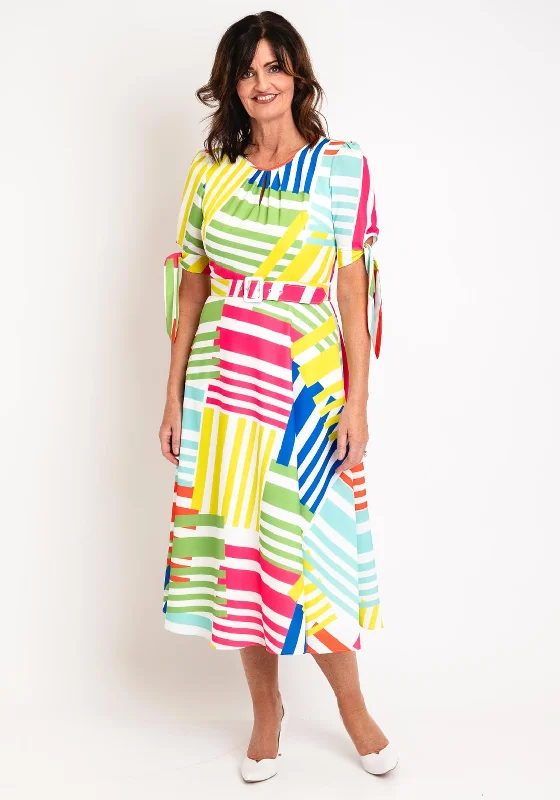 Ella Boo Geo Print A-Line Maxi Dress, Multi Cozy Longline Maxi Dress