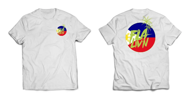 FLA LIV'N x PHILIPPINES FLAG TEE Handmade Hand-knitted Hand-woven