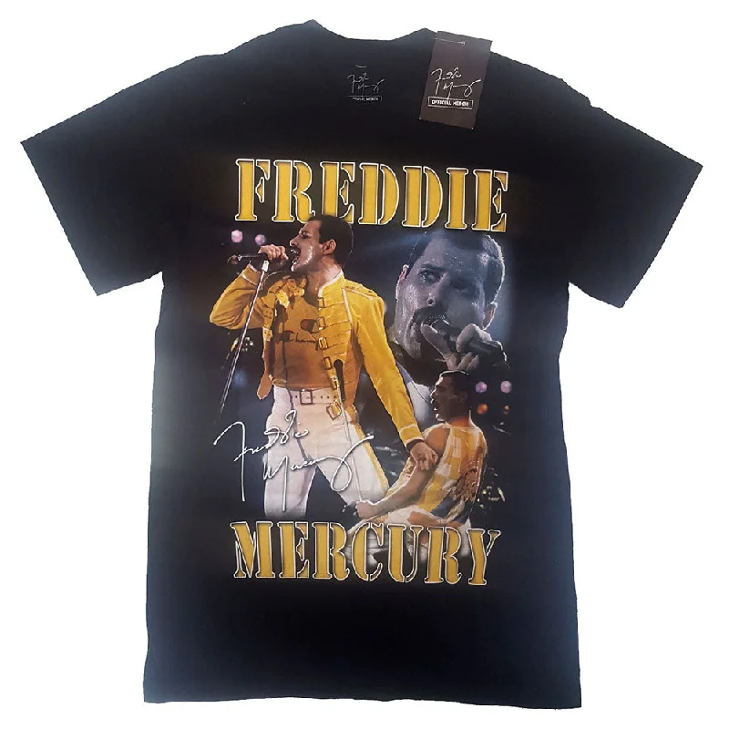 Freddie Mercury | Official Band T-shirt | Live Homage Thin T-Shirt Open Front Quick Dry