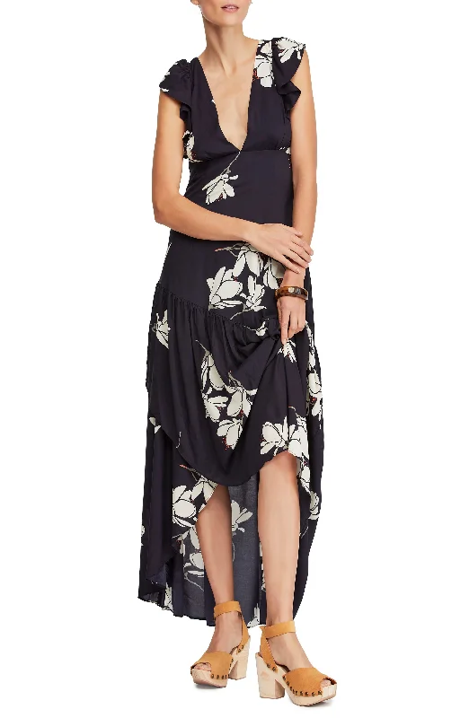 Free People Shes A Waterfall Maxi Dress Fashionable Faux Wrap Maxi Dress