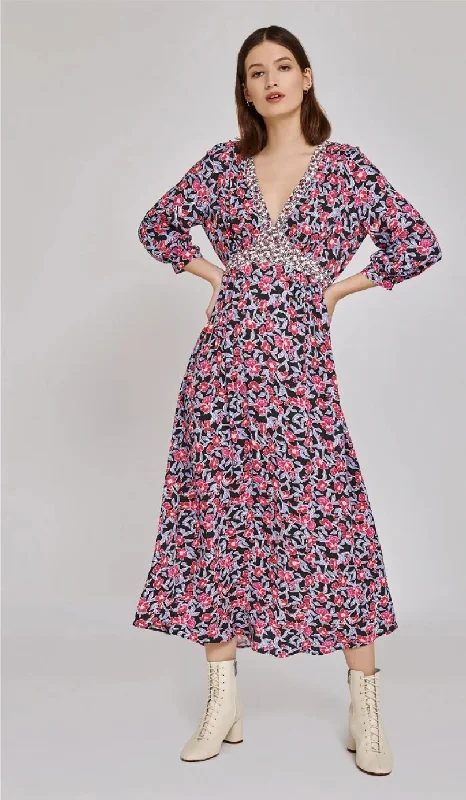 GHOST floral maxi dress - XXS ( fits size 8 ) Classic A-Line Maxi Dress