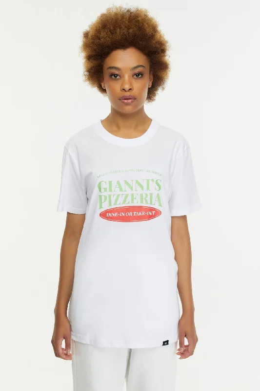 Giannis Pizzeria / T-shirt Thin T-Shirt Open Front Quick Dry