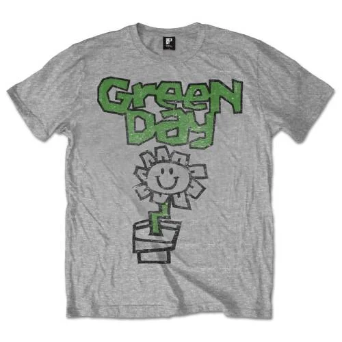 Green Day | Official Band T-shirt | Flower Pot Fleece Fabric Down Fabric Feather Fabric