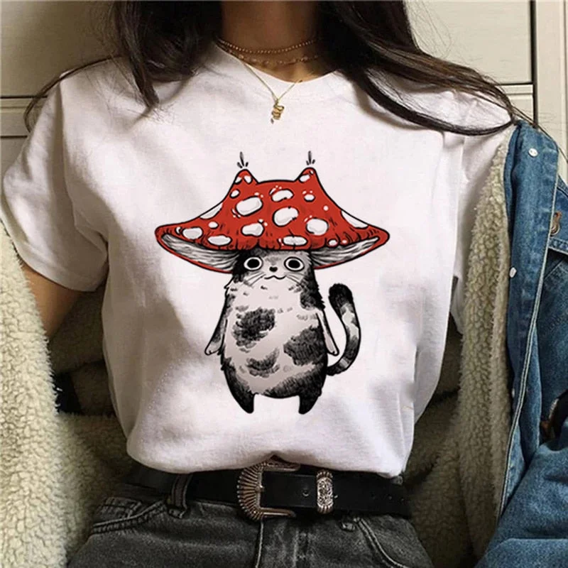 DressBetty - Harajuku Retro T-shirt Kawaii Cartoon Animal Print T-shirt Spandex Blend Rayon Blend Denim Blend DressBetty - Harajuku Retro T-shirt Kawaii Cartoon Animal Print T-shirt Spandex Blend Rayon Blend Denim Blend