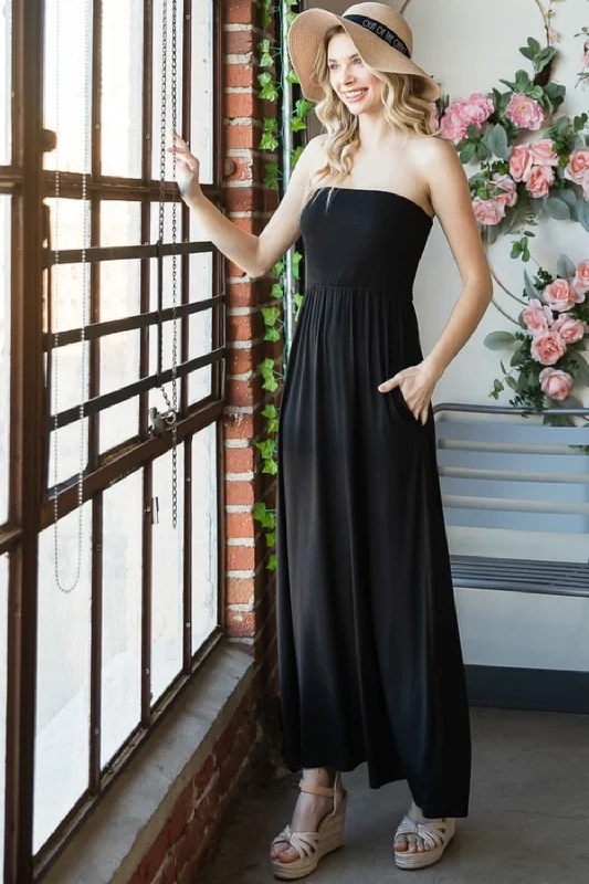 Strapless Maxi Dress Stylish Longline Maxi Dress