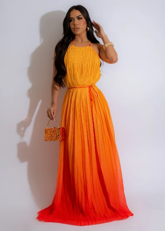 Hot Possession Ombre Maxi Dress Orange Classic Strapless Maxi Dress