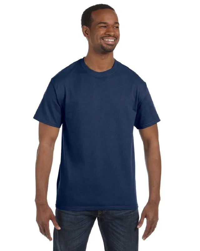 Jerzees Heavyweight 50/50 T-Shirt | Vintage Hth Navy Mesh Fabric Canvas Fabric Denim Fabric Jerzees Heavyweight 50/50 T-Shirt | Vintage Hth Navy Mesh Fabric Canvas Fabric Denim Fabric