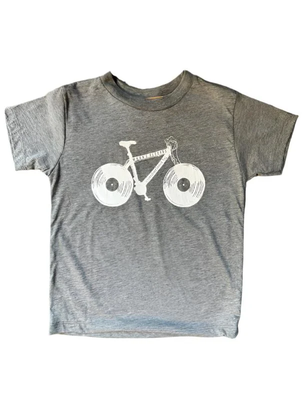 Kid's Moon's Bike T-Shirt Houndstooth Herringbone Solid