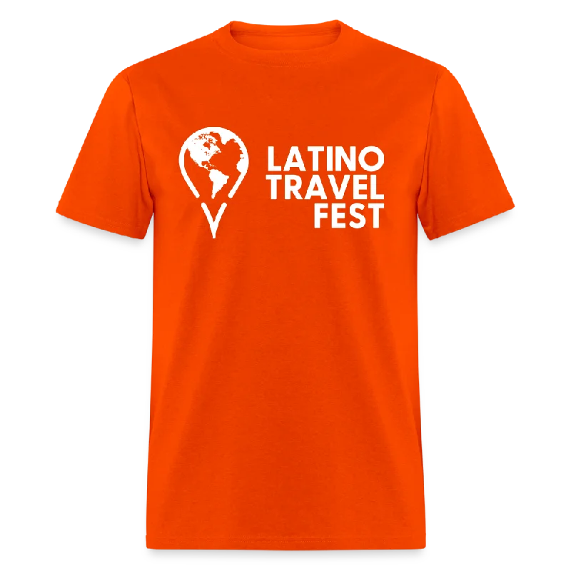 2024 Latino Travel Fest Unisex Classic T-Shirt (White Logo) Mesh Canvas Denim